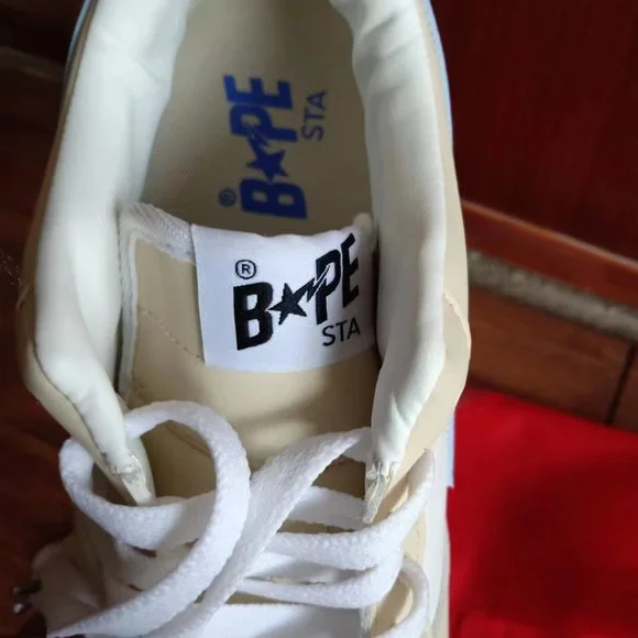 BAPE STAxMarvel Collection Cream Flats